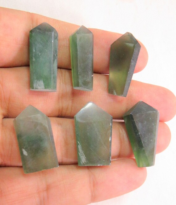 6 Pieces Serpentine Crystals Size25x14x13mm to 27x13x8mm Etsy