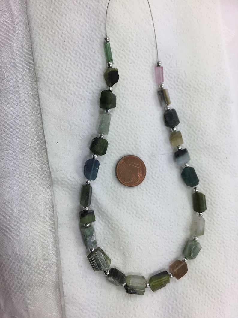 22 Pieces Mix Tourmaline beads Drilled Size 10x8x3====mm to 12x10x4mm