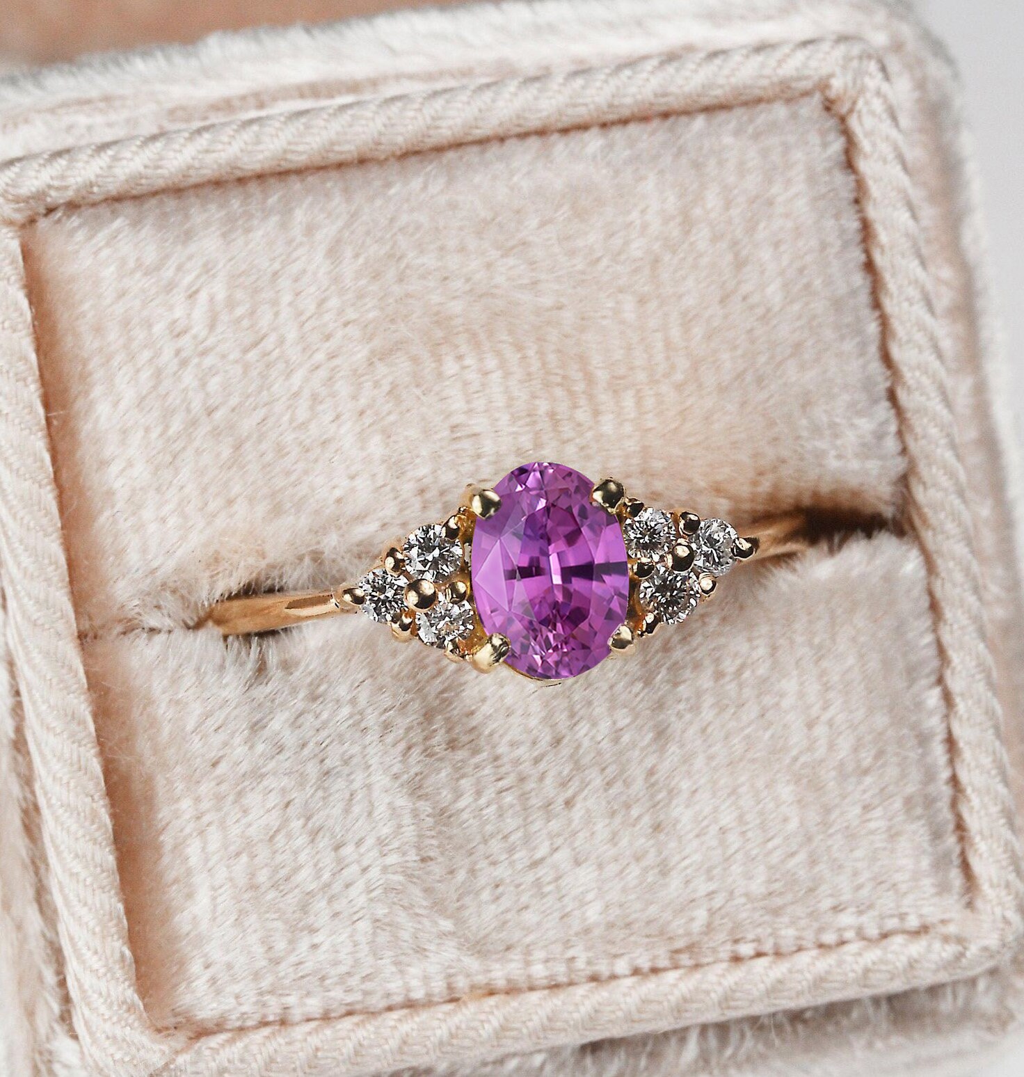 Dark pink on sale sapphire ring
