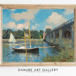 Printable Painting &quot;The Bridge At Argenteuil&quot; by Claude Monet (1874) | Vintage Wall Art | Downloadable Digital