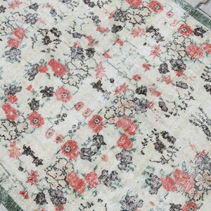 5x9 Rug, Boho Rug, Vintage Rug, 5x9 Vintage Rug, 5x9 Turkish Rug,Decor Rug,Neutral Rug,Bohemian Rug,Floral Pattern,Red,Beige, Green,Rugs