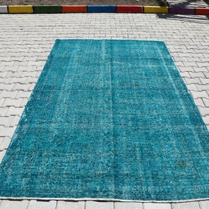 Rugs 6x9, Navy Blue Rug, Turkish Rug 6x9, Decorative Rug 6x9, Turkish Oriental Rug, Vintage Rug 6x9, Area Rug 6x9, Rugs for Living Room