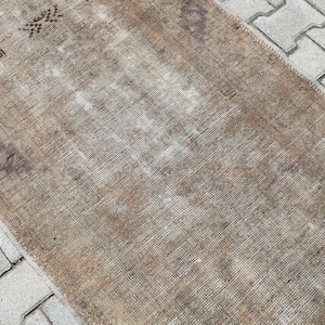 3x10 Runner Rug, Vintage Runner 3x10,Anatolian Runner,Oushak Runner Rug, Antique Runner, Natural Runner,Soft Runner, Turkish Runner Rug,Gift