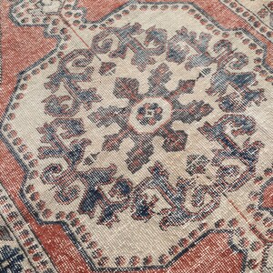 4x7 Rug, 4x7 Turkish Rug, 4x7 Vintage Rug, Faded Rug, Muted Rug, 4x7 Oushak Rug, Anatolian Rug, Handmade Rug, Wool Rug, Bedroom Rug,Boho Rug