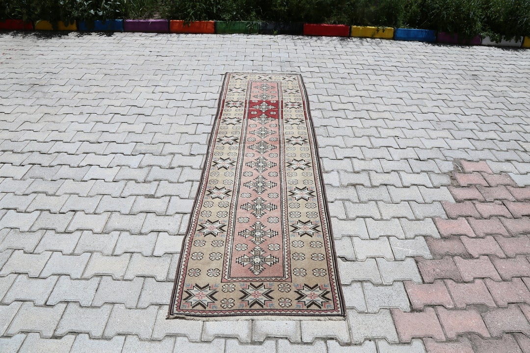 3x9 Runner Rug, Boho Rug, 3x9 Turkish Runner, 3x9 Vintage Runner, Decor ...