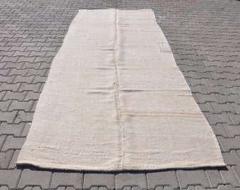 Alfombra de cáñamo orgánico 5x12, alfombra kilim de cáñamo, alfombras de cáñamo vintage, alfombra de piso, alfombra decorativa, decoración vintage para el hogar, kilim natural / kn14