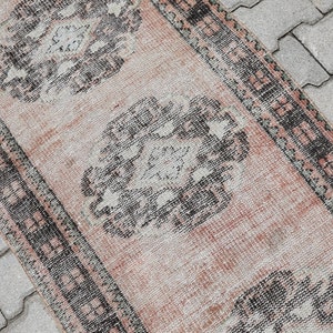 3x11 Runner Rug, Hallway Runner, Distressed Rug, 3x11 Turkish Runner, 3x11 Vintage Runner, Anatolian Rug, Decor Rug, Muted Colors Rug, 3x11