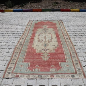 5x10 Rug, 5x10 Turkish Rug, 5x10 Vintage Rug, Bohemian Rug, Modern Eclectic Rug, Decor Rug, Wool Rug, Antique Rug, 5x10 Area Rug,Bedroom Rug
