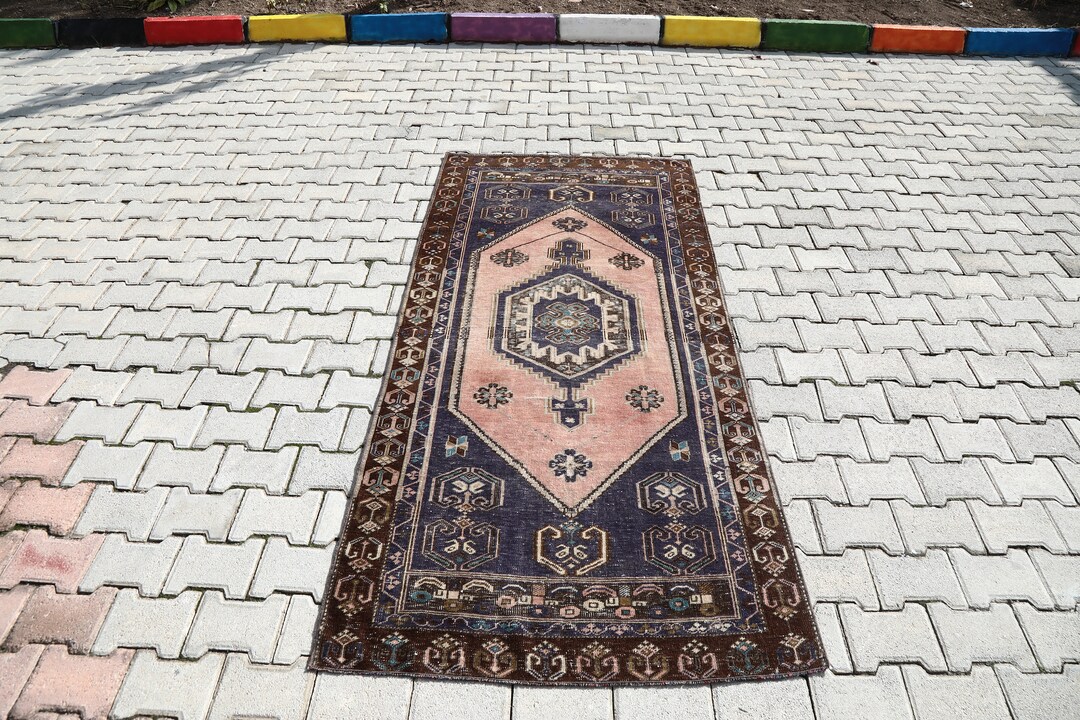 4x8 Runner Rug, Kitchen Rug, 4x8 Turkish Runner, Boho Rug, Muted Rug ...