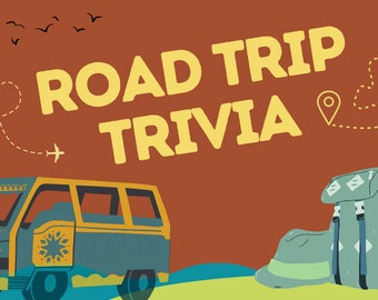 ROAD TRIP TRIVIA Game | Pub Quiz Trivia | Instant Download | 5 Rounds, 55 Questions | Powerpoint | Game Night | Travel Game | Car Game