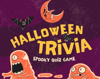 HALLOWEEN TRIVIA Game | Instant Download | 5 Rounds, 55 Questions | Powerpoint | Game Night | Spooky Game | Party Game