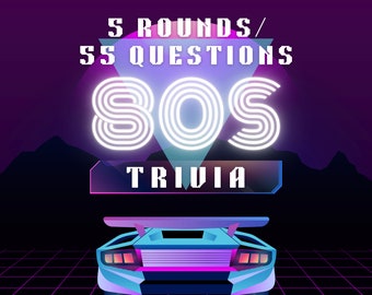 80s TRIVIA Trivia Game | Pub Quiz Trivia | Instant Download | 5 Rounds, 55 Questions | Powerpoint | Game Night | Movie Game | Party Game