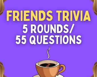 FRIENDS TV Show Trivia Game | Instant Download | 5 Rounds, 55 Questions | Powerpoint | Game Night | Party Game