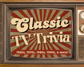 CLASSIC TV Trivia Game | Pub Quiz Trivia | Instant Download | 5 Rounds, 55 Questions | Powerpoint | Game Night | Television | Party Game