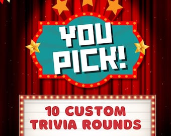 YOU PICK TOPICS Trivia Game | Instant Download | 10 Rounds, 110 Questions | Powerpoint | Game Night | Pub Quiz Trivia | Party Game