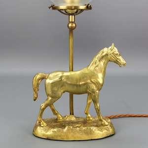 Bronze Table Lamp Horse