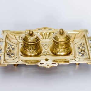 Inkwell Stand Art Nouveau Style