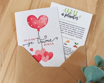 Valentine's Day gift plantable card love message
