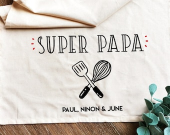 Happy Father's Day, personalized Father's Day tea towel gift