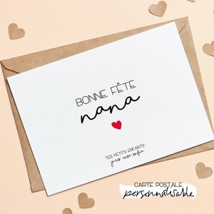 Carte Fête des grands mères personnalisée • Carte bonne fête mamie image 2