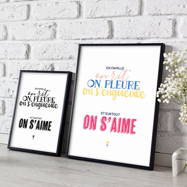 Affiche famille • Affiche amour • Affiche décorative