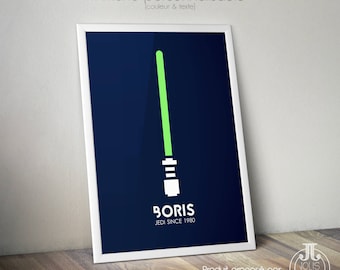 Star Wars poster • Jedi poster • Light saber [to customize]