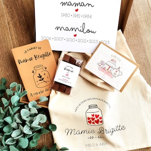 Cadeau mamie personnalisé coffret surprise fête des grands-mères