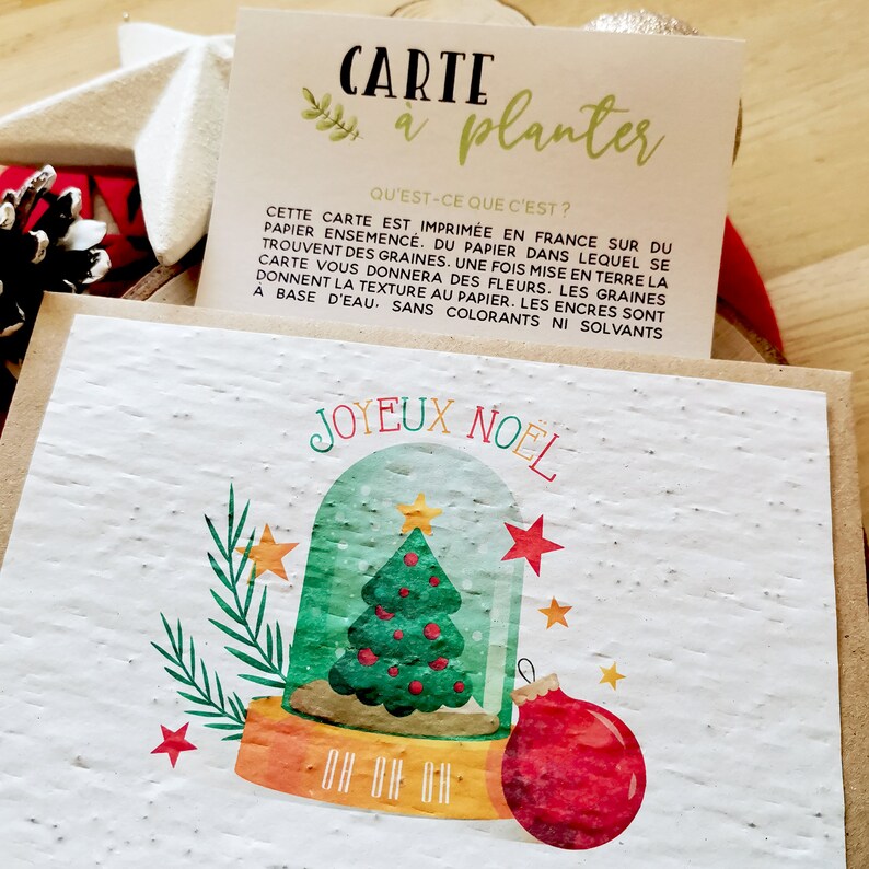 Carte à planter Joyeux Noël • Carte à planter Noël image 4