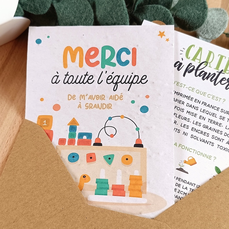 Carte à planter crèche ou mam cadeau original image 2