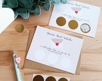 Anpassbares Rubbelkartengeschenk zum Valentinstag