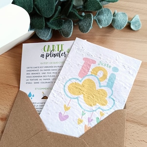 Cadeau Saint Valentin carte à planter message d'amour