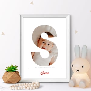 Cartel de nacimiento personalizado - Cartel de nacimiento - Cartel personalizado - Decoración de la habitación del niño - Cartel del bebé