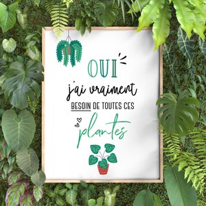 Poster for plant lovers, plant addicts