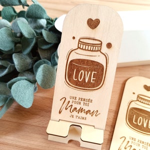Mother's Day Gift for Mom Wooden Phone Holder