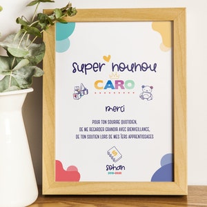 Personalized nanny gift poster