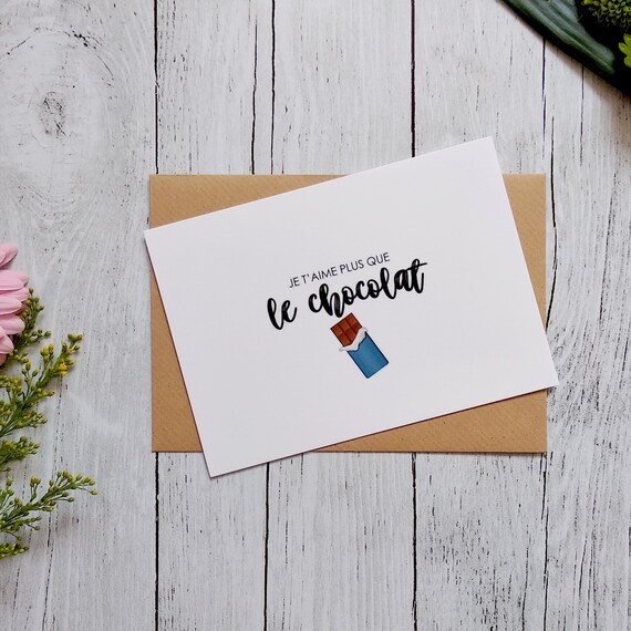 Avoir Images Card Valentine S Day Card I Love You More Than Chocolate Etsy actualisé par