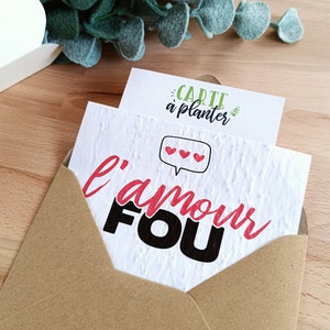 Card to plant crazy love gift for Valentine's Day image 1