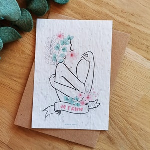 Valentine's Day gift card to plant I love you couple