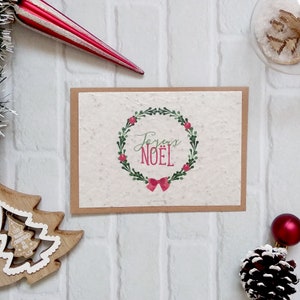 Planting card Merry Christmas wreaths