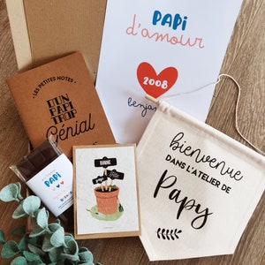 Cadeau  pour papi coffret surprise fête des grands-pères