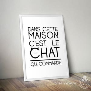 Chat, Affiche chat, Décoration chat, Citation chat, Cadeau chat image 2