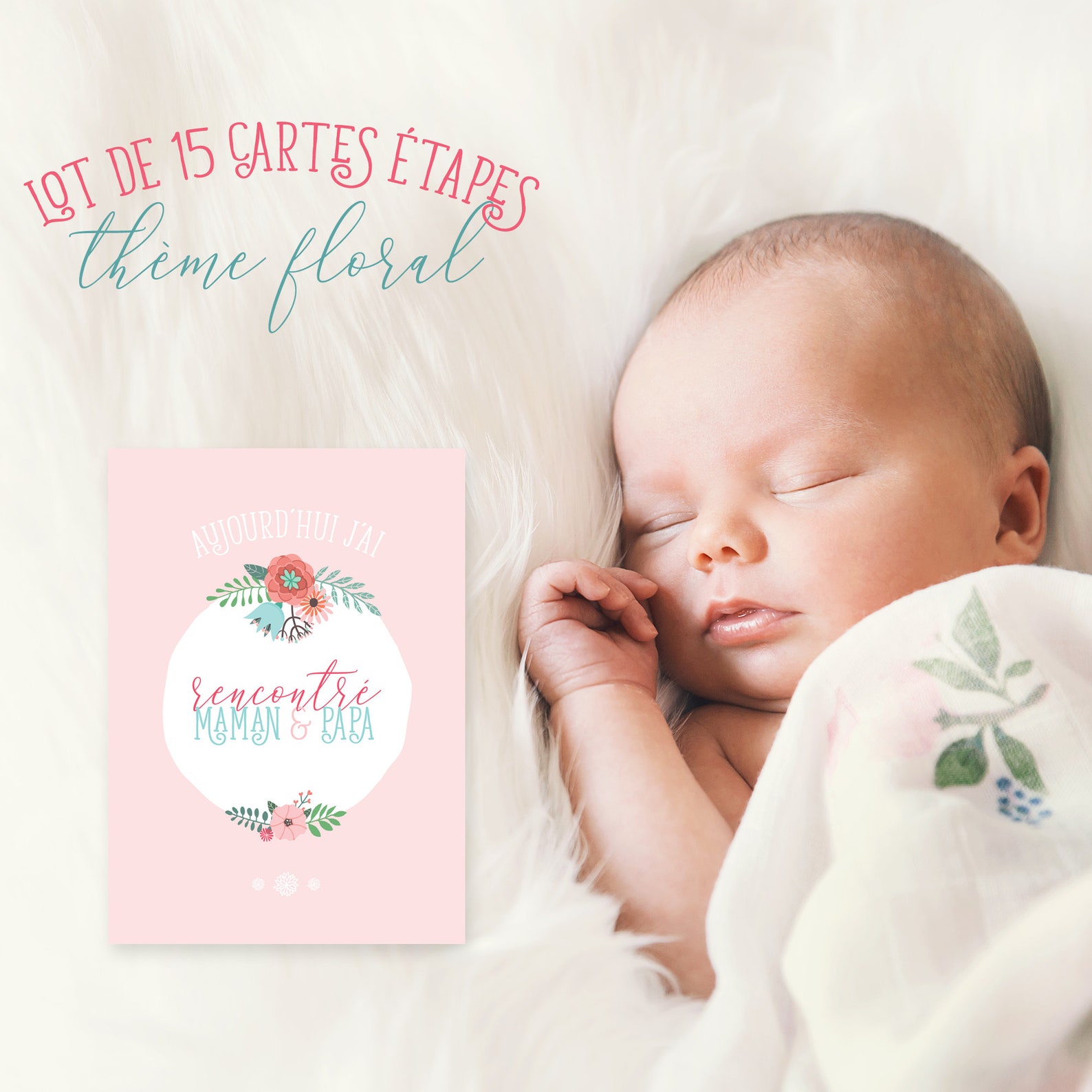 Cartes étapes bébé Carte bébé mois par mois Cadeau de Etsy