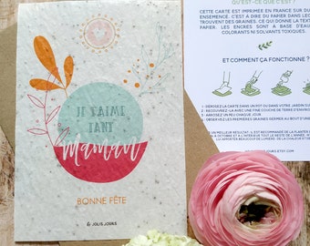 Carte à planter Bonne fête maman pour la fête des mères