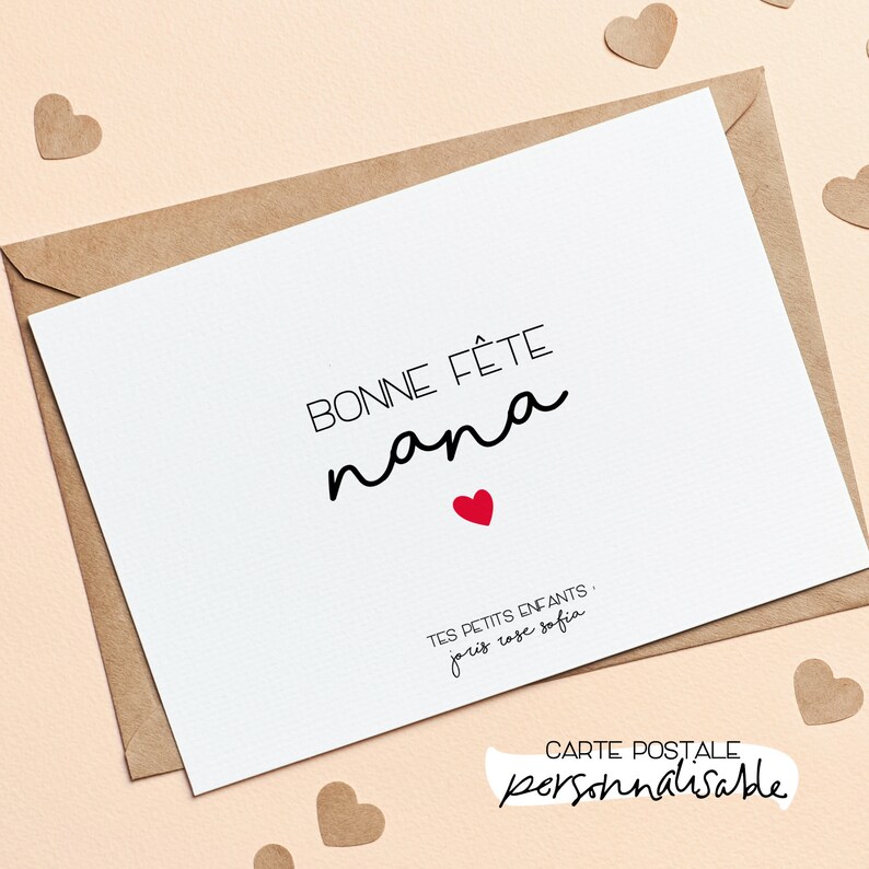 Carte Fête des grands mères personnalisée • Carte bonne fête mamie image 2