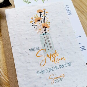 Atsem gift, Atsem planting card, Thank you atsem, Atsem end of year gift, Flower card image 3