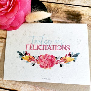 Carte à planter • Carte à planter félicitations • Carte à planter mariage • Carte à semer image 2
