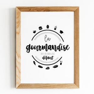 Poster for the kitchen, gourmet quote