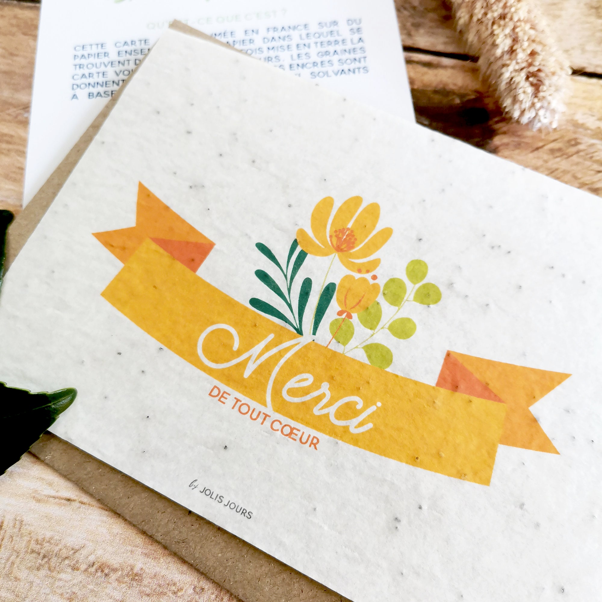 Card to plant - Thank you card - Thank you card - Seed card