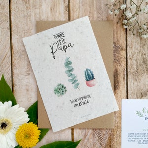 Carte à planter Bonne fête papa pour la fête des pères