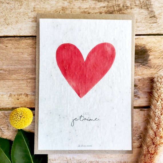 Plant Card I Love You Map To Plant Love Map I Love You Etsy